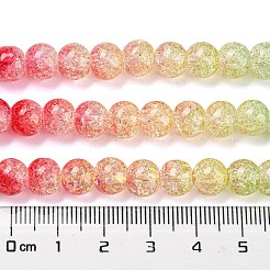 Окрашенного распылением треск стеклянные бусы нити&nbsp;DGLA-C002-8mm-06