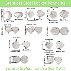 10 шт. 5 стиля подвески-медальоны из хирургической нержавеющей стали 316 STAS-SP0001-94