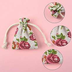 24 шт. 6-цветные мешочки из мешковины с цветочным принтом и животными ABAG-FS0001-13