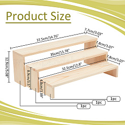 3 шт. деревянные подставки для дисплея для браслетов ODIS-WH0004-07