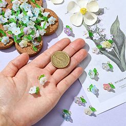 Breloques de fleurs en acrylique&nbsp;PALLOY-CJ00025