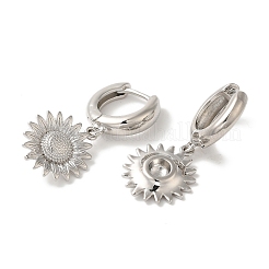 Латунные серьги обруча EJEW-B062-40P