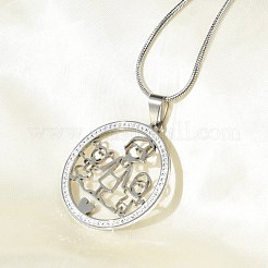 Кольцо из нержавеющей стали 201 с кристаллами и стразами NJEW-P327-04P-A