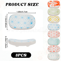 2 набор керамических подставок для палочек для еды в 2 стилях DJEW-CP0001-36B