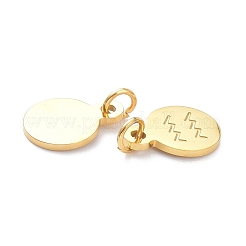 Dijes de acero inoxidable 304 chapados en oro&nbsp;STAS-C022-01C-G