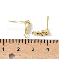 Messing micro pave zirkonia-ohrstecker-Zubehör&nbsp;KK-U075-01A-01G