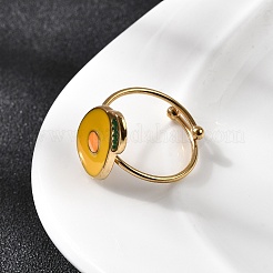 Регулируемые эмалированные манжеты из нержавеющей стали 304 для женщин&nbsp;LS-RJEW-B152-01G-03