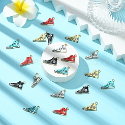 20шт 5 цвета сплава эмалевые подвески&nbsp;ENAM-YW0004-52