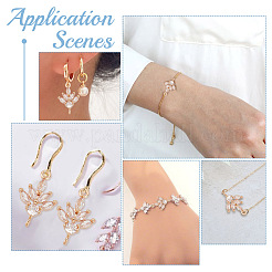 12 шт. латунные подвески-коннекторы с прозрачным кубическим цирконием ZIRC-AR0001-24