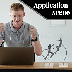 Собранные прямоугольные стойки для демонстрации фигурок из пластика PS с регулируемым железным кронштейном&nbsp;ODIS-WH0100-12D