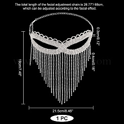 Железные головные уборы маскарадные маски&nbsp;AJEW-WH0312-34S