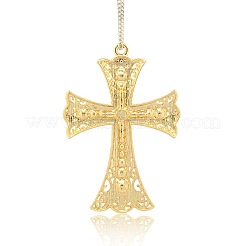 Золотой покрытием перекрестные сплава большие кулоны&nbsp;ALRI-J026-21G