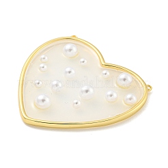 Подвески из латуни и эпоксидной смолы с покрытием стойки&nbsp;KK-C059-09G