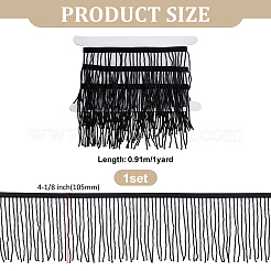 1 ярд полиэстеровой кружевной ленты с кисточками&nbsp;SRIB-FG0001-29A