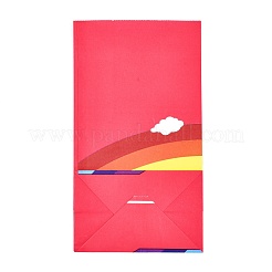 Umweltfreundliche Kraftpapiertüten mit Regenbogenmuster&nbsp;AJEW-M207-D01-01