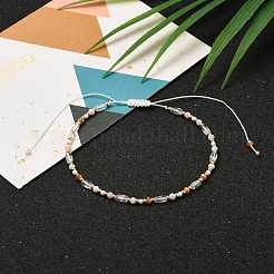Verstellbarer Nylonfaden geflochtene Perlen Armbänder&nbsp;BJEW-JB05584