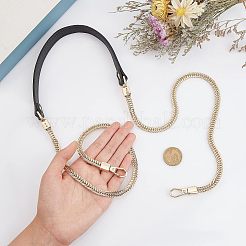 Железные плоские ручки для сумок со змеиной цепочкой&nbsp;FIND-WH0111-109