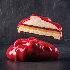 Пищевое сердце с бантом силиконовые Молды для муссового торта&nbsp;SIMO-PW0001-003A