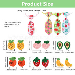 Polyester-Haustierkrawatten und Häkelapplikationen-Sets mit Obstmotiv&nbsp;AJEW-CA0003-85