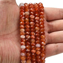 Натуральные полосатые агатовые бусы G-Z111-A01-06