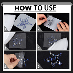 Glas-Hotfix-Strass in Sternform&nbsp;DIY-WH0558-99A