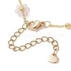 Браслеты из латунных цветочных цепочек&nbsp;BJEW-JB13003