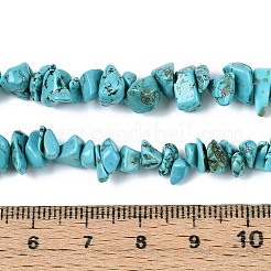 Синтетических нитей бирюзовые бусы G-N352-03