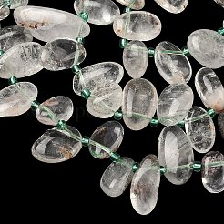 Натуральный зеленый lodolite кварц бисер пряди&nbsp;G-P604-A20-01