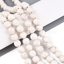 Крашеные бисер пряди природного ископаемого&nbsp;G-T139-8mm-66A