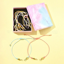 6шт 6-цветный нейлоновый плетеный шнур для изготовления браслета AJEW-FZ00009