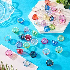 40 шт. 10-цветные акриловые колпачки для бусин с УФ-покрытием PACR-TA0001-22
