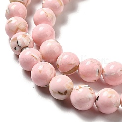 Fili di perle sintetiche turchesi e conchiglie montate&nbsp;G-D482-01D-06