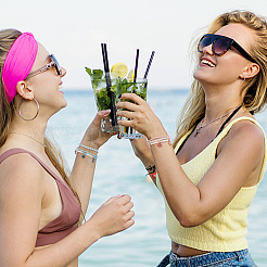 5 набор из 3-х браслетов из стеклянных бус и полимерной глины&nbsp;BJEW-PH0004-24