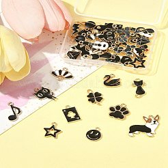 40шт 20 стиля сплава эмалевые подвески&nbsp;ENAM-FS0003-38B