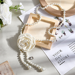 1 шт. 3D тканевый цветок пластиковый искусственный жемчуг бисерные цепочные ремни&nbsp;DIY-CP0013-06B