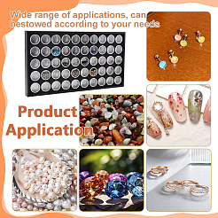 50 шт. прозрачные алюминиевые плоские круглые контейнеры для шариков&nbsp;AJEW-WH0596-390