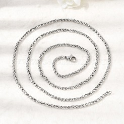 Collane unisex con catena a grano in acciaio inossidabile 304&nbsp;NJEW-K305-05P