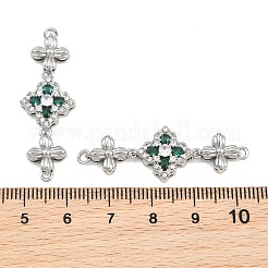 Ciondoli connettore in ottone con pavé di zirconi cubici&nbsp;CU-CBAA6E8-15P-05