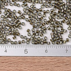 MIYUKIデリカビーズ  シリンダー  日本製シードビーズ  11/0  （db1773)スパークリングベージュライニンググレーab  1.3x1.6mm  穴：0.8mm  約2000PCS /ボトル  10 G /ボトル&nbsp;SEED-JP0008-DB1773