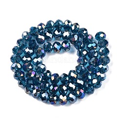 Chapelets de perles en verre électroplaqué&nbsp;LS-EGLA-A034-T8mm-B25