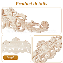 5 cabochon triangulaire en bois sculpté pour applique artisanale&nbsp;AJEW-GF0013-62