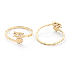 Ионное покрытие (ip) 201 манжетные кольца из нержавеющей стали&nbsp;RJEW-M136-01G-G