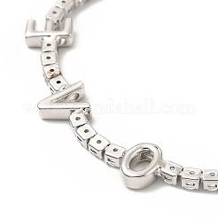 Bracelet chaîne en zircone cubique&nbsp;BJEW-A132-25P