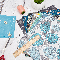 Хлопчатобумажная ткань с саржевым принтом AJEW-WH0168-27