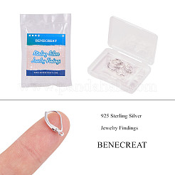 Orecchini a leva in argento sterling placcato rodio anti-ossidazione&nbsp;STER-BC0001-04P