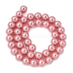 Круглые бусины из экологически чистого окрашенного стекла с жемчугом&nbsp;HY-A002-10mm-RB109