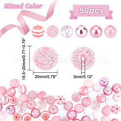 1 набор непрозрачных акриловых бусин MACR-PH0001-51C