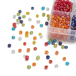 Perline di semi di vetro rotonde a 8 colore&nbsp;SEED-YW0001-52