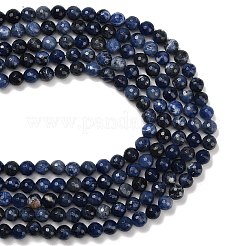 Природный содалит бисер нитей&nbsp;G-C280-B02-8mm