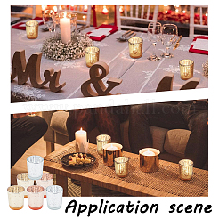 Плакированные стеклянные чашки для свечей AJEW-GA0001-96